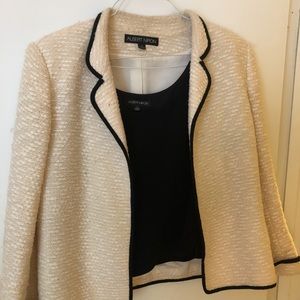 Albert Nipon Jacket with black shell blouse